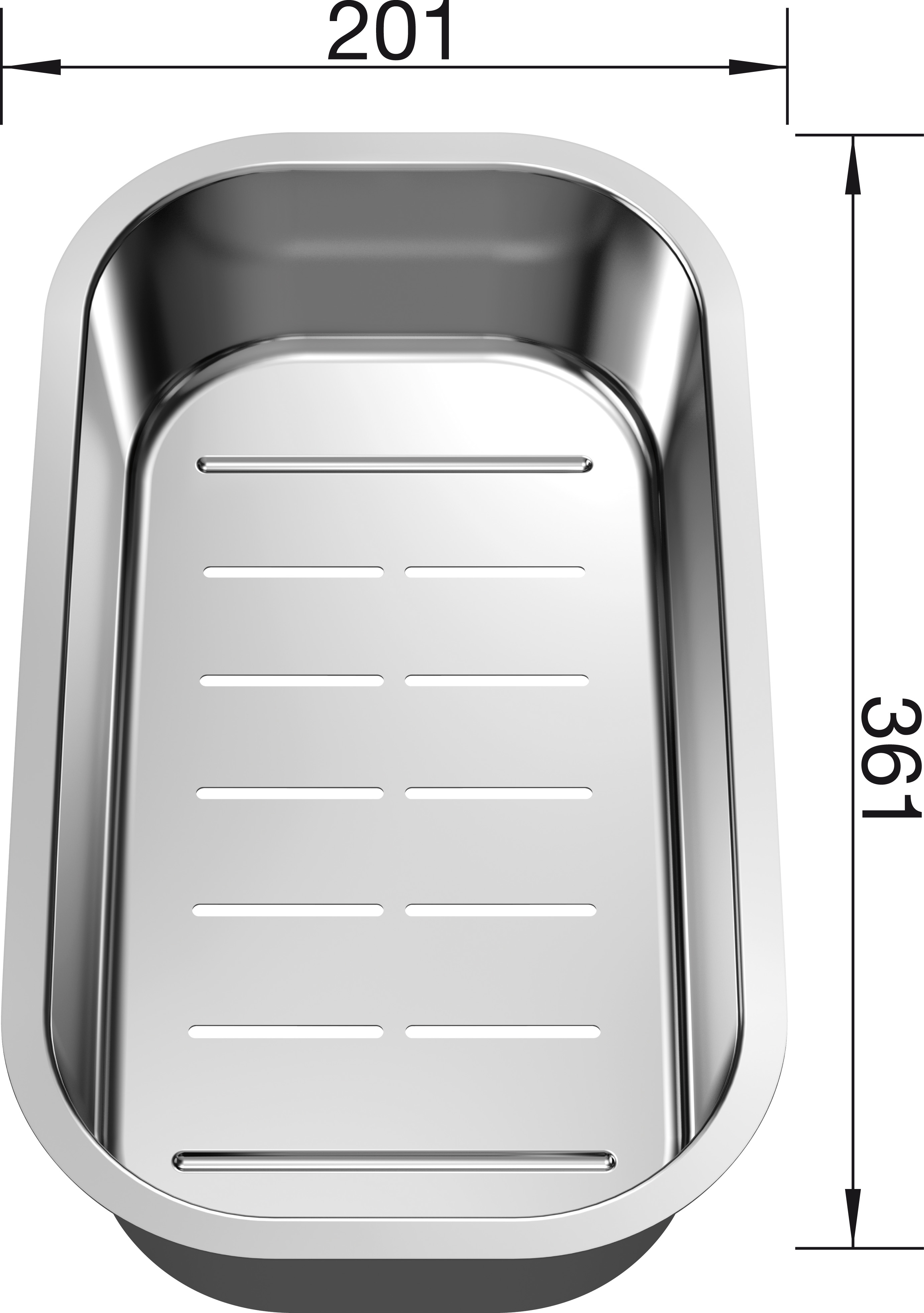 BLANCO Skylleskål rustfrit stål AXIS III